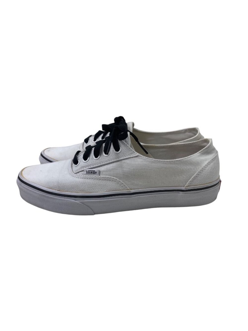 Vans Men Size 9.5 Womens 11 White Low Top Sneaker Skate Shoes TB4R